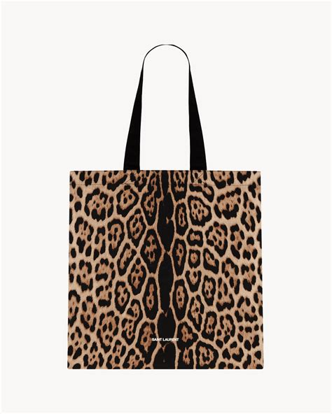 ysl leopard totebag|ysl leopard card holder.